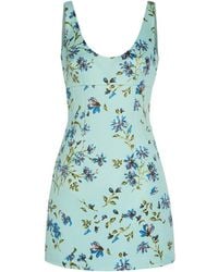 Emilia Wickstead - Einna Floral-Print Faille Mini Dress - Lyst