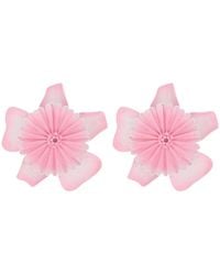 Chloé - Bloom Flower Brass Earrings - Lyst
