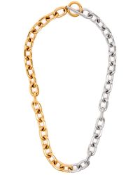 Anisa Sojka - Juliet 18Kt-Plated T-Bar Chain Necklace - Lyst