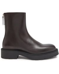 The Row - Nobilis Fast Leather Ankle Boots - Lyst