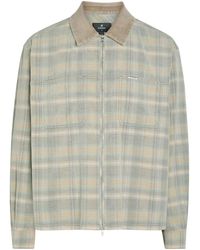 Represent - Checked Corduroy-Collar Flannel Overshirt - Lyst