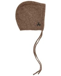 Simone Rocha - Floral Crystal-Embellished Cashmere Bonnet - Lyst