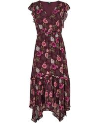 PAIGE - Terrazza Floral-print Silk Midi Dress - Lyst