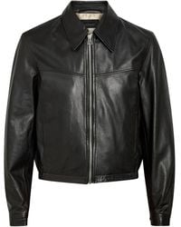 Lemaire - Leather Biker Jacket - Lyst
