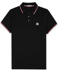 Moncler - Piqué Cotton Polo Shirt - Lyst