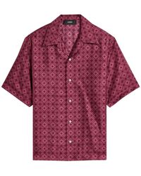 Amiri - Ma Quad Logo-Monogrammed Silk Shirt - Lyst