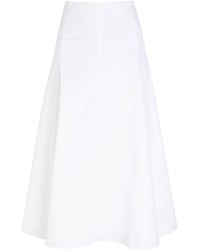 Jacquemus - La Triangle Cotton-Poplin Midi Skirt - Lyst