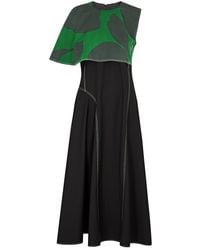 LOVEBIRDS - Tinsel Panelled Woven Midi Dress - Lyst