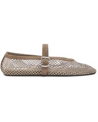 Alaïa - Embellished-Mesh Ballet Flats - Lyst