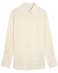 Anine Bing - Bridget Pinstriped Satin Shirt - Lyst