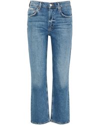 Agolde - Kye Distressed Straight-leg Jeans - Lyst