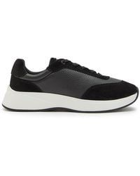 Jude Llow - Maison Panelled Grained Leather Sneakers - Lyst