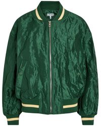 Loewe - Crinkled Satin-Twill Bomber Jacket - Lyst