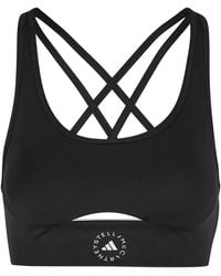 Stella McCartney - Adidas X Logo-Print Stretch-Jersey Sports Bra - Lyst
