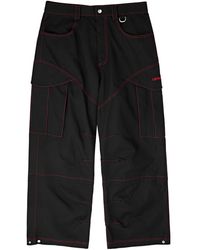 Off-White c/o Virgil Abloh - Off- Panelled Cotton-Twill Cargo Trousers - Lyst