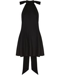 Misha Collection - Rue Halterneck Satin Mini Dress - Lyst