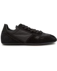 Rick Owens - Minimal Panelled Suede And Nylon Sneakers - Lyst