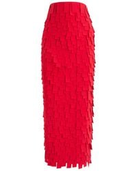 A.W.A.K.E. MODE - Laser-Cut Open-Back Crepe Maxi Skirt - Lyst