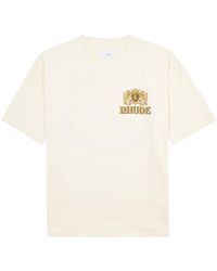 Rhude - Cresta Cigar Printed Cotton T-Shirt - Lyst