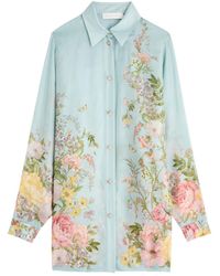 Zimmermann - Waverly Floral-Print Silk Shirt - Lyst