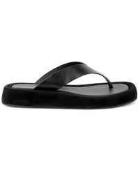 The Row - Ginza Leather Flip Flops - Lyst