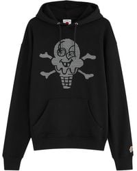 ICECREAM - Cones & Bones Crystal-Embellished Hooded Cotton Sweatshirt - Lyst