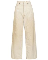 Acne Studios - 1981 Paint-Effect Wide-Leg Jeans - Lyst