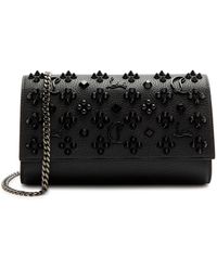 Christian Louboutin - Paloma Embellished Leather Wallet-on-chain - Lyst