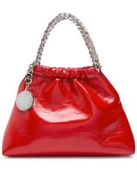 Stella McCartney - Falabella Drawstring Faux Patent Leather Cross-Body Bag - Lyst