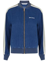 Palm Angels - Striped Chambray Bomber Jacket - Lyst