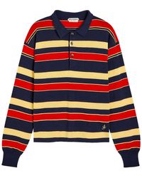 JW Anderson - Striped Knit Polo Shirt - Lyst