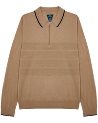 PS by Paul Smith - Half-zip Wool Polo Shirt - Lyst