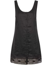 FRAME - The Heirloom Embroidered Ramie Mini Dress - Lyst