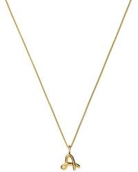 Missoma - Initial A Mini 18Kt Vermeil Necklace - Lyst