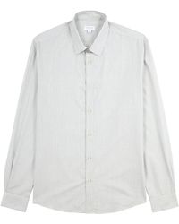 Sunspel - Striped Cotton-blend Shirt - Lyst