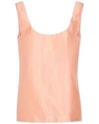 KHAITE - Parker Satin And Silk-Blend Top - Lyst