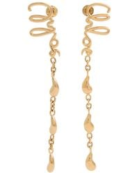 Chloé - Iconic Logo Drop Earrings - Lyst