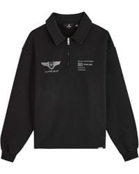 Represent - Team Rep Logo Half-Zip Cotton Sweatshirt - Lyst