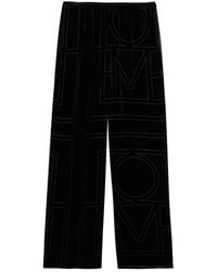 TOTEME - Monogram Devore Velvet Pyjama Trousers - Lyst