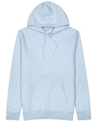 COLORFUL STANDARD - Light Blue Hooded Cotton Sweatshirt - Lyst
