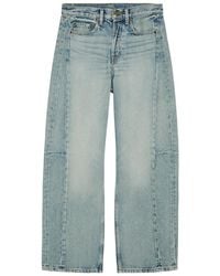 B Sides - Slim Lasso Structured Barrel-Leg Jeans - Lyst