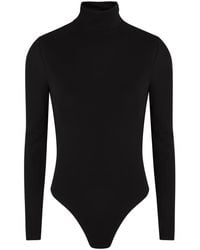Alaïa - Heart Cut-Out Crepe Bodysuit - Lyst