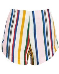 Cala De La Cruz - Bahamas Striped Linen Shorts - Lyst