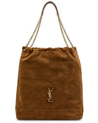 Saint Laurent - Jamie Pochon Large Suede Shoulder Bag - Lyst