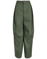ARMARIUM - Arielle Pleated Cotton-Poplin Trousers - Lyst