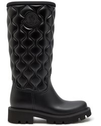 Moncler - Kickstream High Quilted Rubber Wellington Boots - Lyst