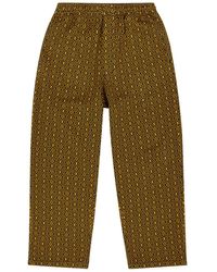 Bode - Crescent Pattern-jacquard Cotton Sweatpants - Lyst