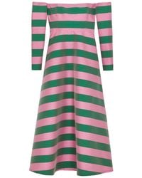 BERNADETTE - Edie Striped Taffeta Maxi Dress - Lyst