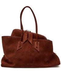 The Attico - La Passeggiata Medium Suede Shoulder Bag - Lyst