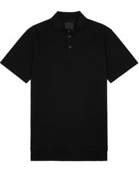 Givenchy - 4g-embroidered Piqué Cotton Polo Shirt - Lyst